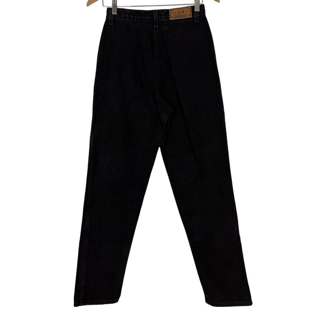 Vtg Rockies Western Black Denim Jeans 28 Cotton High-Waist Bareback 32 Inseam - Picture 6 of 10